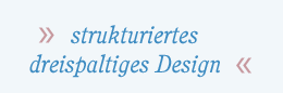 strukturiertes dreispaltiges Layout