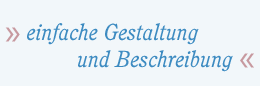 einfache Gestaltung und Beschreibung