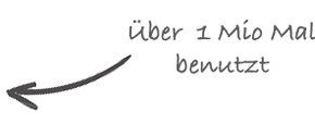 Über 1 Mio Mal benutzt