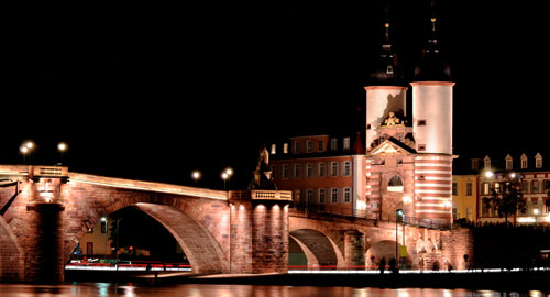 Heidelberger Schloss bei Nacht